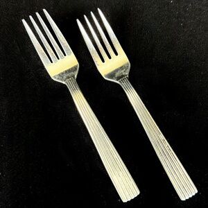 2 Vintage Towle Ionic Salad Forks Stainless Steel 18 8 Korea